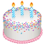 торт ко дню рождения Whatsapp U+1F382
