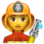 женщина-пожарник эмоджи U+1F469 U+1F692