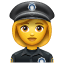 женщина-полицейский смайлик U+1F46E U+2640