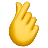 Символ большого пальца со скрещенными указательными пальцами U+1FAF0