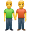 двое мужчин держутся за руки эмоджи U+1F46C